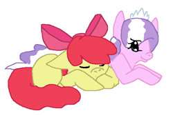 Size: 591x394 | Tagged: safe, artist:sevile, apple bloom, diamond tiara, diamondbloom, shipping