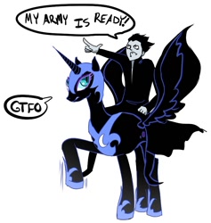 Size: 770x813 | Tagged: safe, artist:knoire, nightmare moon, alicorn, pony, female, horn, mare, pitch black, rise of the guardians