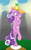 Size: 1500x2414 | Tagged: safe, artist:runbowdash, screwball, earth pony, pony, baseball, female, mare, purple coat, solo, two toned mane