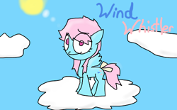 Size: 500x309 | Tagged: safe, artist:skerp, wind whistler, g1, 30 minute art challenge, g1 to g4, generation leap