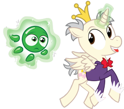 Size: 938x820 | Tagged: safe, artist:alisonwonderland1951, alicorn, pony, crossover, king candy, magic, ponified, sour bill, sugar rush, wreck-it ralph