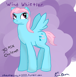 Size: 500x508 | Tagged: safe, artist:short circuit, wind whistler, g1, 30 minute art challenge, g1 to g4, generation leap