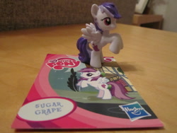 Size: 1024x768 | Tagged: safe, sugar grape, pony, blind bag, collector card, irl, photo, toy