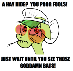 Size: 870x840 | Tagged: safe, artist:ragingsemi, granny smith, fear and loathing in las vegas, image macro, parody