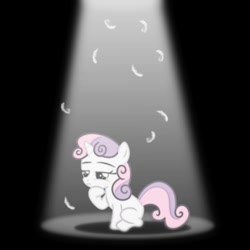 Size: 2000x2000 | Tagged: safe, artist:dekiel00, sweetie belle, spotlight, thinking, thinking spot