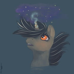 Size: 1500x1500 | Tagged: safe, artist:weepysheep, oc, oc only, oc:far flung, pony, unicorn, solo