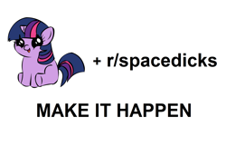 Size: 1844x1184 | Tagged: safe, all caps, dont make it happen, exploitable meme, make it happen, meme, r/spacedicks, reddit