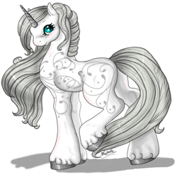 Size: 572x566 | Tagged: safe, artist:silvermoonbreeze, princess silver swirl, g2, simple background, solo, white background