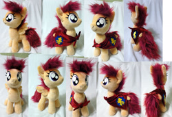 Size: 2932x2000 | Tagged: safe, artist:rens-twin, scootaloo, cape, clothes, cmc cape, irl, photo, plushie, solo