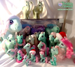 Size: 524x468 | Tagged: safe, minty, minty (g1), pony, g1, g3, g3.5, irl, photo, toy