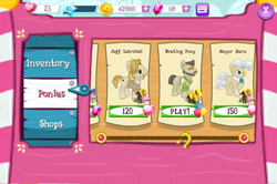 Size: 640x426 | Tagged: safe, colter sobchak, jeff letrotski, mayor mare, earth pony, pony, female, gameloft, mare