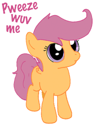 Size: 311x412 | Tagged: safe, artist:ajmstudios, scootaloo, bronybait, cute, cutealoo, scootaloo's scootaquest, solo