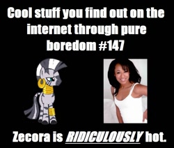 Size: 852x723 | Tagged: safe, zecora, zebra, brenda crichlow, female, mare, solo, voice actor