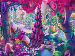 Size: 640x480 | Tagged: safe, screencap, breezie, g3, the princess promenade, background, breezie blossom, flower, forest, pretty, scenery, tree