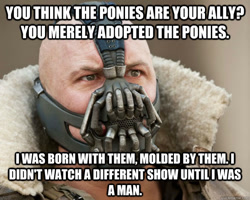 Size: 600x481 | Tagged: safe, bane, barely pony related, batman, image macro, meme, photo, text, the dark knight rises