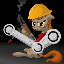 Size: 1200x1200 | Tagged: safe, artist:parallaxmlp, cover, engineer, gun, icon, shotgun, steam, steam (software), team fortress 2, valve