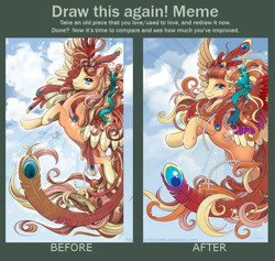 Size: 784x744 | Tagged: dead source, safe, artist:baby-blue-bell, oc, oc only, comparison, draw this again