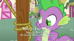 Size: 1366x768 | Tagged: safe, screencap, spike, dragon, spike at your service, derp, male