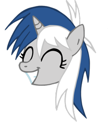 Size: 656x754 | Tagged: safe, artist:quarium, oc, oc only, oc:evermore, happy, head, simple background, solo, transparent background