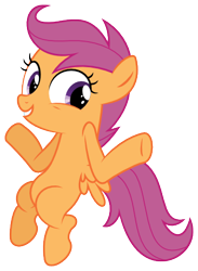 Size: 342x467 | Tagged: safe, artist:deadparrot22, scootaloo, sleepless in ponyville, shrug, simple background, smiling, solo, svg, transparent background, vector