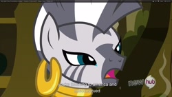 Size: 1920x1080 | Tagged: safe, screencap, zecora, zebra, magic duel, youcap dump, youtube caption