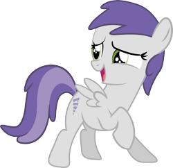 Size: 5722x5538 | Tagged: dead source, safe, artist:quanno3, tornado bolt, pegasus, pony, absurd resolution, background pony, female, filly, open mouth, raised hoof, simple background, solo, transparent background, vector