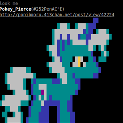 Size: 378x378 | Tagged: safe, pokey pierce, pony, equestrian dawn, simple background, text