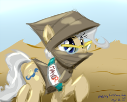 Size: 660x528 | Tagged: safe, artist:frist44, mayor mare, earth pony, pony, desert, female, glasses, homestuck, mare, mayor, ponystuck, wayward vagabond, wrapping