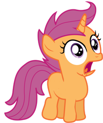 Size: 818x977 | Tagged: safe, artist:scootaloo24, scootaloo, pony, unicorn, race swap, simple background, solo, transparent background, vector