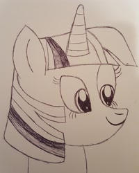 Size: 2988x3735 | Tagged: safe, twilight sparkle, twilight sparkle (alicorn), alicorn, drawing, ink, paper, traditional art