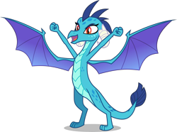 Size: 5000x3711 | Tagged: safe, artist:dashiesparkle, princess ember, dragon, triple threat, .svg available, absurd resolution, dragoness, female, proud, simple background, smiling, solo, transparent background, vector