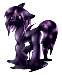 Size: 4671x5634 | Tagged: safe, artist:ampderg, oc, oc only, oc:silica tetrahedron, goo pony, original species, absurd resolution, female, latex, latex pony, living latex, solo, transformation