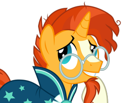 Size: 4141x3488 | Tagged: safe, artist:sketchmcreations, sunburst, uncommon bond, raised hoof, simple background, smiling, transparent background, vector