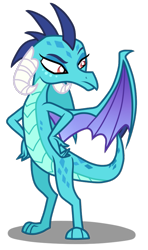 Size: 563x948 | Tagged: safe, artist:luchita27, princess ember, dragon, dragoness, female, raised eyebrow, simple background, solo, transparent background, vector