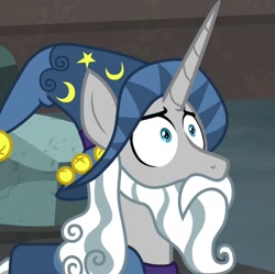 Size: 567x565 | Tagged: safe, screencap, star swirl the bearded, pony, unicorn, shadow play, cropped, hat