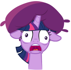 Size: 7100x7000 | Tagged: safe, artist:tardifice, twilight sparkle, twilight sparkle (alicorn), alicorn, a health of information, absurd resolution, derplight sparkle, faic, female, mare, non stick pans, open mouth, simple background, solo, transparent background, vector