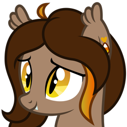 Size: 9375x9375 | Tagged: safe, artist:besttubahorse, oc, oc only, oc:sweet bits, bat pony, pony, absurd resolution, bust, cute, female, simple background, solo, transparent background, vector