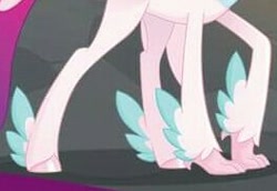 Size: 264x182 | Tagged: safe, queen novo, classical hippogriff, hippogriff, my little pony: the movie, claws, feathered fetlocks, gameloft, legs, pictures of legs, solo
