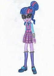 Size: 1660x2337 | Tagged: safe, artist:cybertronianbrony, sci-twi, twilight sparkle, equestria girls, clothes, crystal prep academy uniform, school uniform, solo