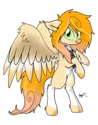 Size: 1024x1303 | Tagged: safe, artist:shyshyoctavia, oc, oc only, oc:alani, pegasus, pony, glasses, rearing