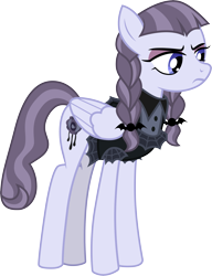 Size: 3001x3908 | Tagged: safe, artist:cloudyglow, inky rose, pegasus, pony, honest apple, clothes, female, mare, simple background, solo, transparent background, unamused, vector