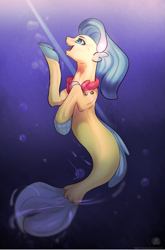 Size: 1223x1848 | Tagged: safe, artist:11-shadow, princess skystar, seapony (g4), my little pony: the movie, smiling, solo, underwater