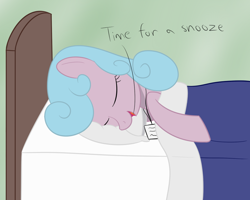 Size: 1000x800 | Tagged: safe, artist:mightyshockwave, oc, oc only, oc:shortbun, bed, sleeping