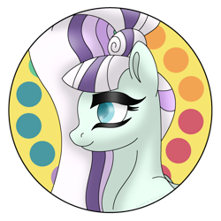 Size: 1024x1022 | Tagged: safe, artist:lavenderrain24, coloratura, pony, countess coloratura, female, mare, smiling, solo