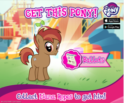 Size: 474x396 | Tagged: safe, button mash, liquid button, advertisement, cutie mark, gameloft, official, this is real