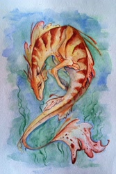 Size: 2235x3351 | Tagged: safe, artist:28gooddays, oc, oc only, siren, seaweed, siren oc, solo, traditional art, underwater