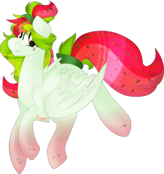 Size: 2397x2555 | Tagged: safe, artist:maximumbark, oc, oc only, oc:watermelana, pony, gradient hooves, simple background, solo, transparent background