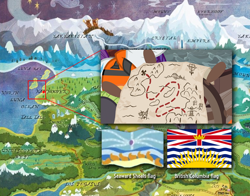Size: 772x604 | Tagged: safe, ppov, british columbia, flag, map, map of equestria, seaward shoals