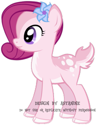 Size: 411x535 | Tagged: safe, artist:petraea, oc, oc only, deer pony, original species, female, flower, flower in hair, simple background, solo, transparent background, vector