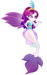 Size: 1116x1780 | Tagged: safe, artist:gihhbloonde, queen novo, mermaid, equestria girls, my little pony: the movie, clothes, equestria girls-ified, female, queen, simple background, smiling, solo, transparent background, younger